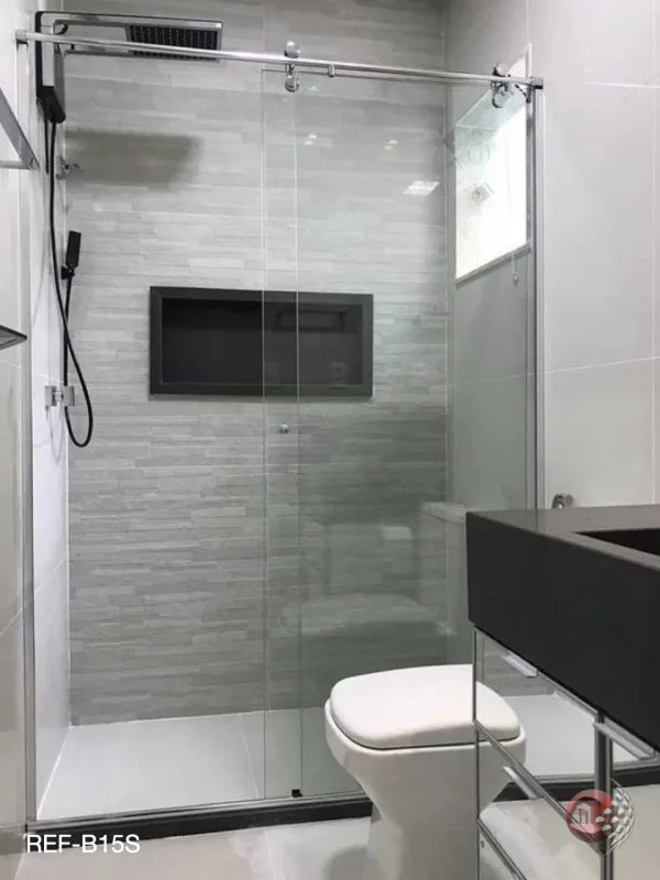 Box Frontal Elegance com Roldanas Aparentes - Atual Esquadrias