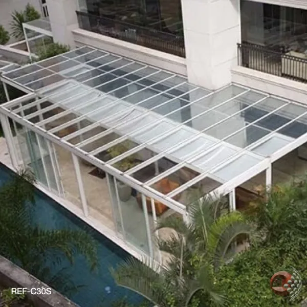 Cobertura de Vidro Fixo para Terraço - Atual Esquadrias