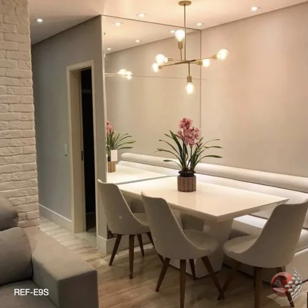 Espelho Decorativo Fumê com Acabamento Lapidado Reto - Atual Esquadrias