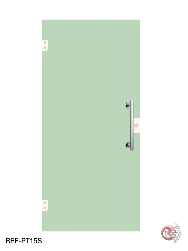 Porta Temperada de Giro Verde - Atual Esquadrias